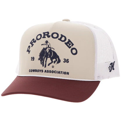 Hooey Prorodeo Hat Tan/White with Blue Logo