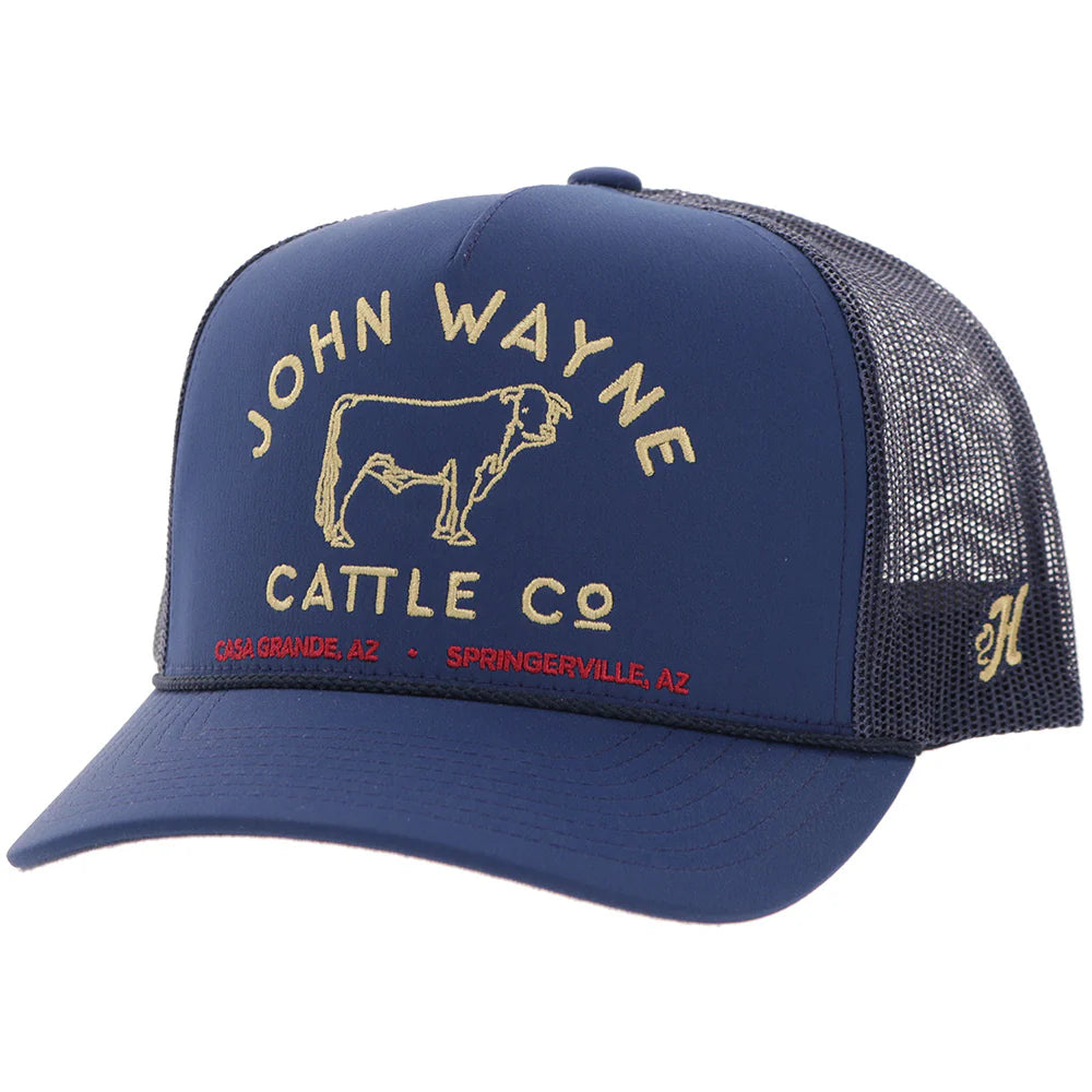 Hooey John Wayne Hat Nav with Yellow Stitching