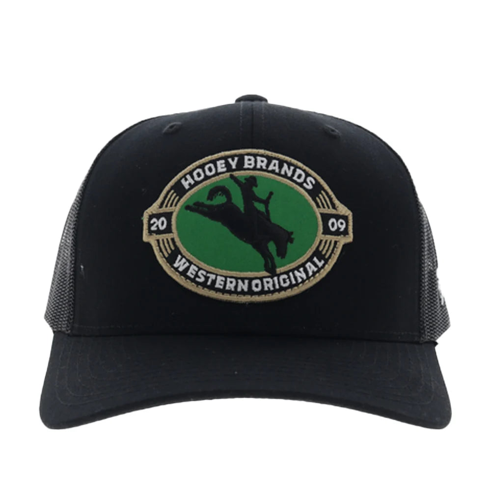 Hooey Pinch 5-Panel Trucker Snapback Hat Black