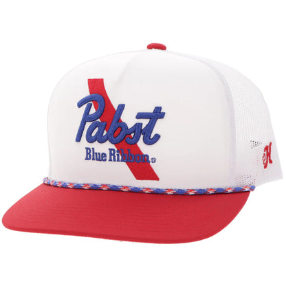 Hooey Pabst Blue Ribbon Hat White/Red