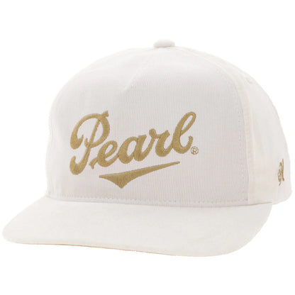 Hooey Pearl Hat Cream Corduroy with Yellow Stitching