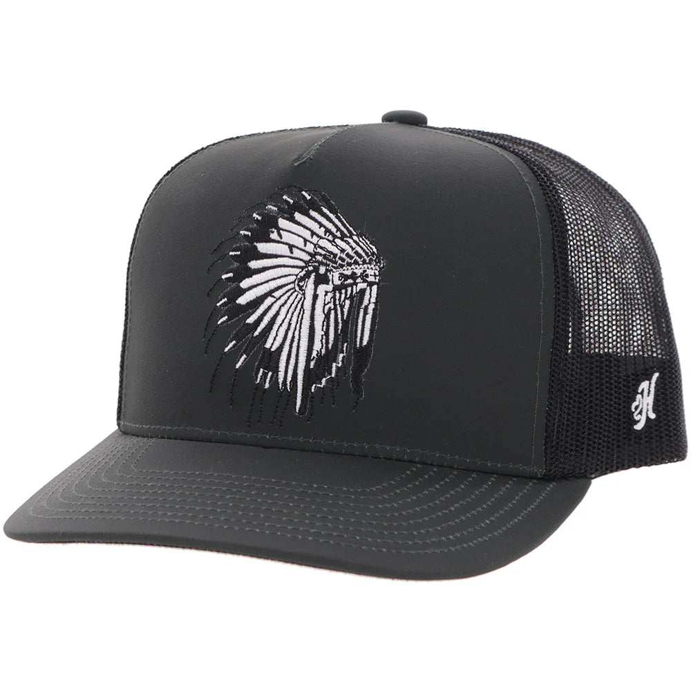 Hooey Sage to Saddle Hat Black with White Logo