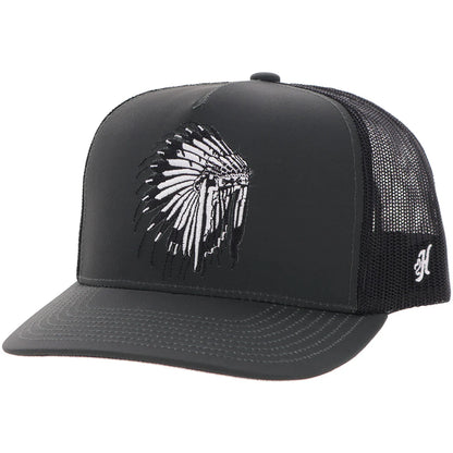 Hooey Sage to Saddle Hat Black with White Logo