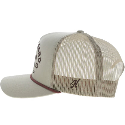 Hooey Buckin' Hard 5-Panel Trucker Snapback Hat Tan