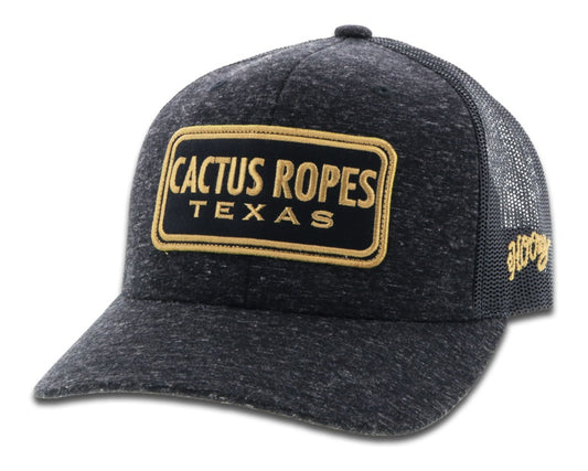 Hooey Cactus Ropers Black Heather/Black Gold Patch