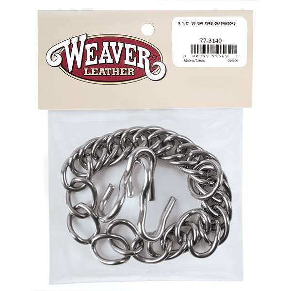 Weaver English Curb Chain with Hooks Stainless Steel