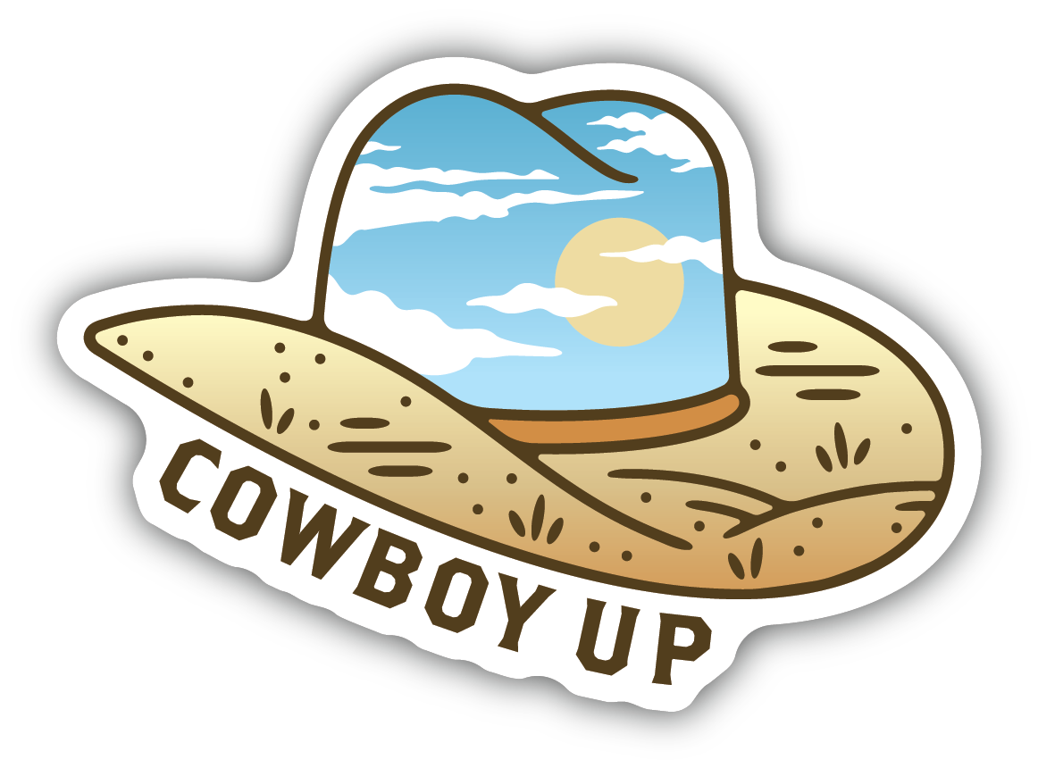 Stickers Northwest Cowboy Up Prairie Hat