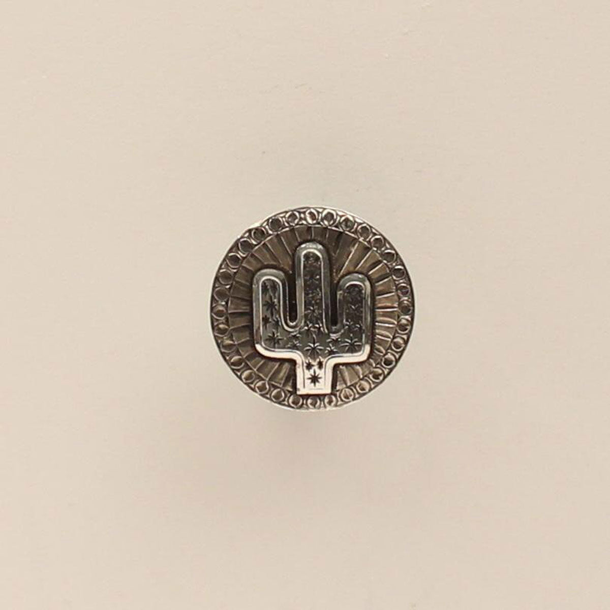 MF Scarf Slide Silver Cactus