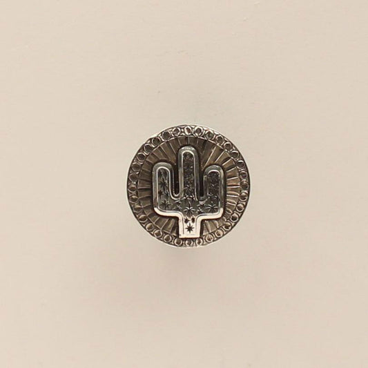 MF Scarf Slide Silver Cactus