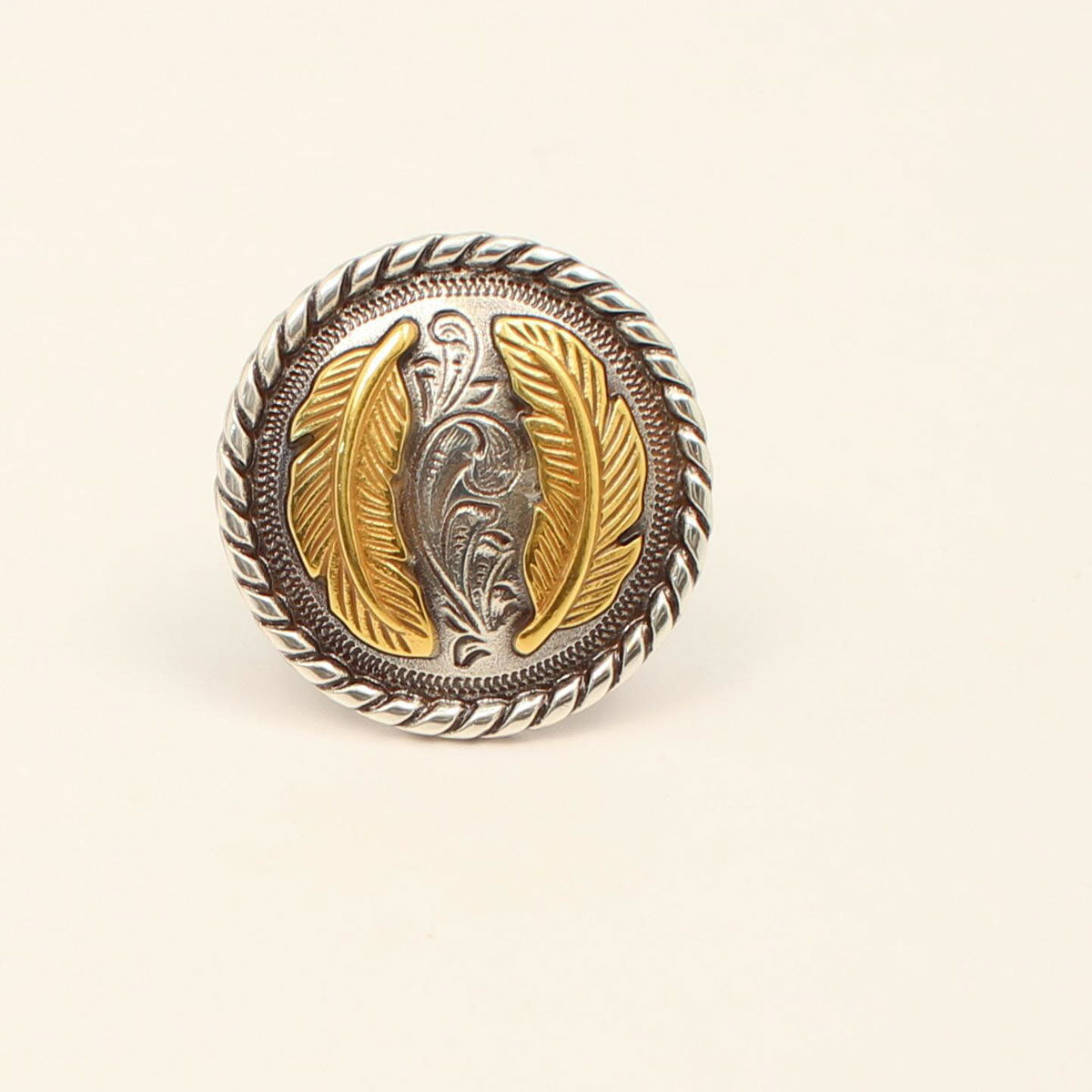 M&F Gold Feathers Scarf Slide
