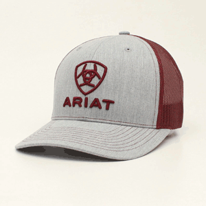 Ariat Burgundy/Light Grey Hat