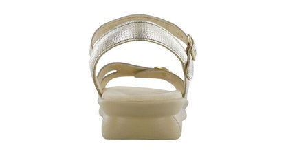SAS Duo Quarter Strap Sandal Gold Linen