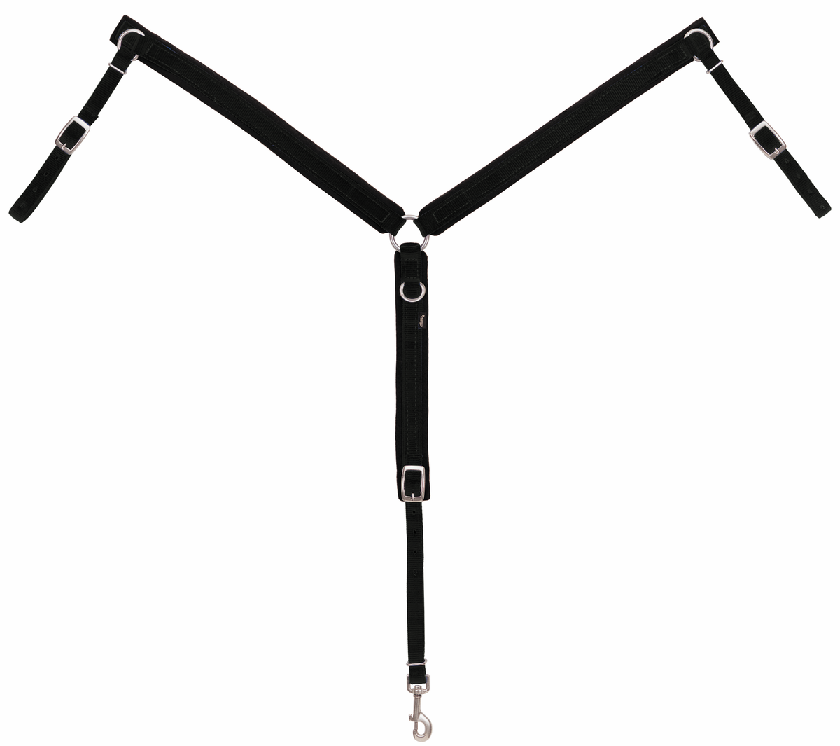 Weaver Felt Lined Ring-in-Center Breast Collar (Black)