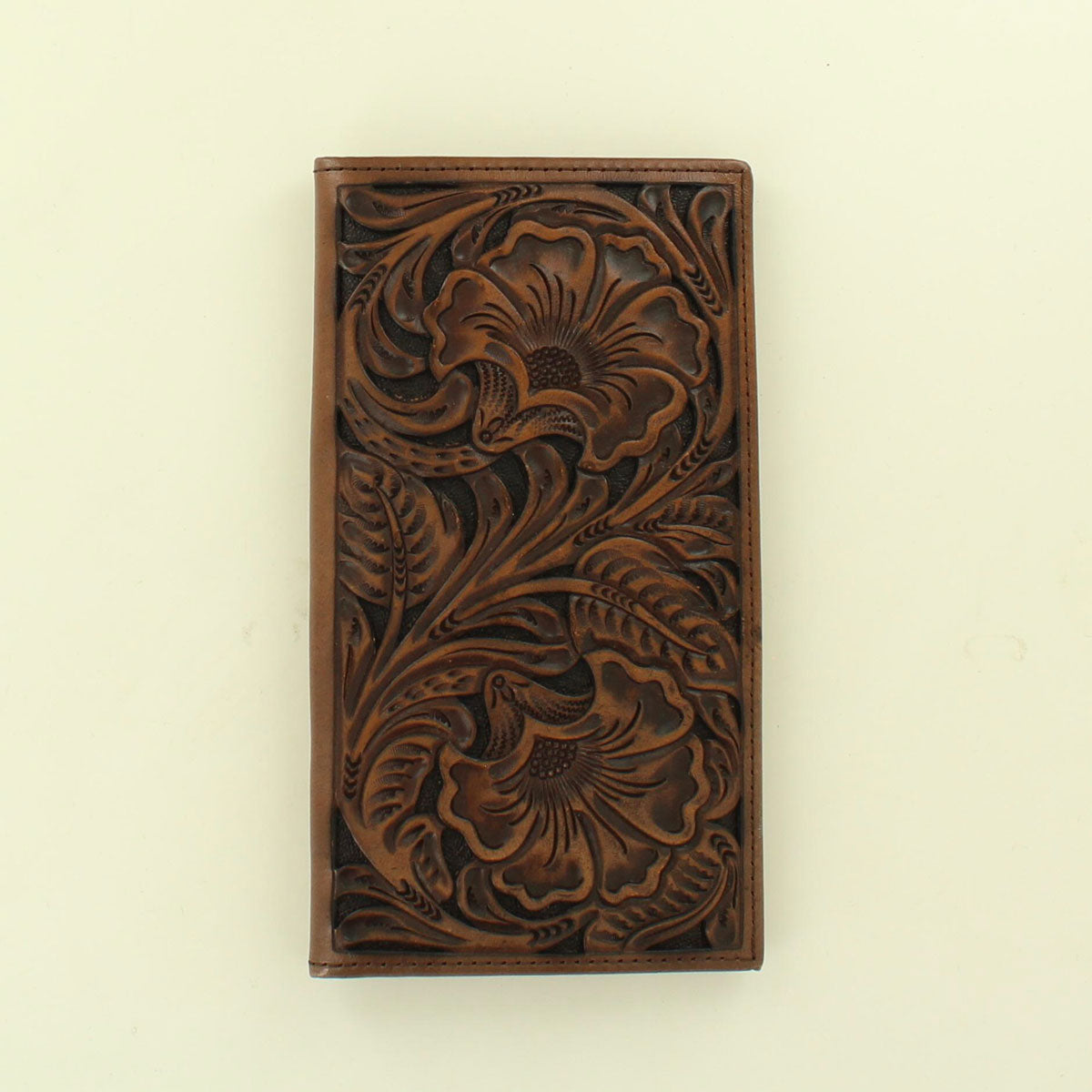 Ariat Brown Flower Embossed Rodeo Wallet
