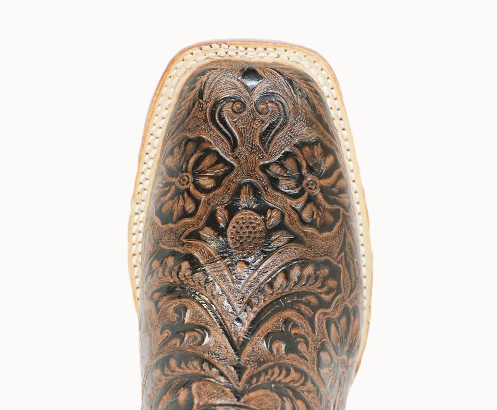 Tanner Mark Tooled Saddle Square Toe