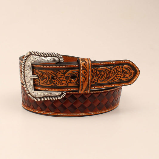 Nocona Embossed Large Basketweave Belt