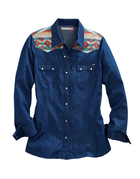 Tin Haul Aztec Shoulder/Denim Snap