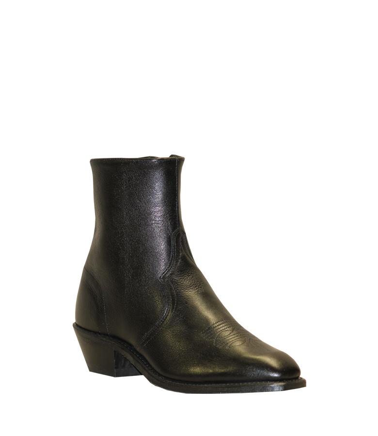 Abilene Black Side Zip French Toe