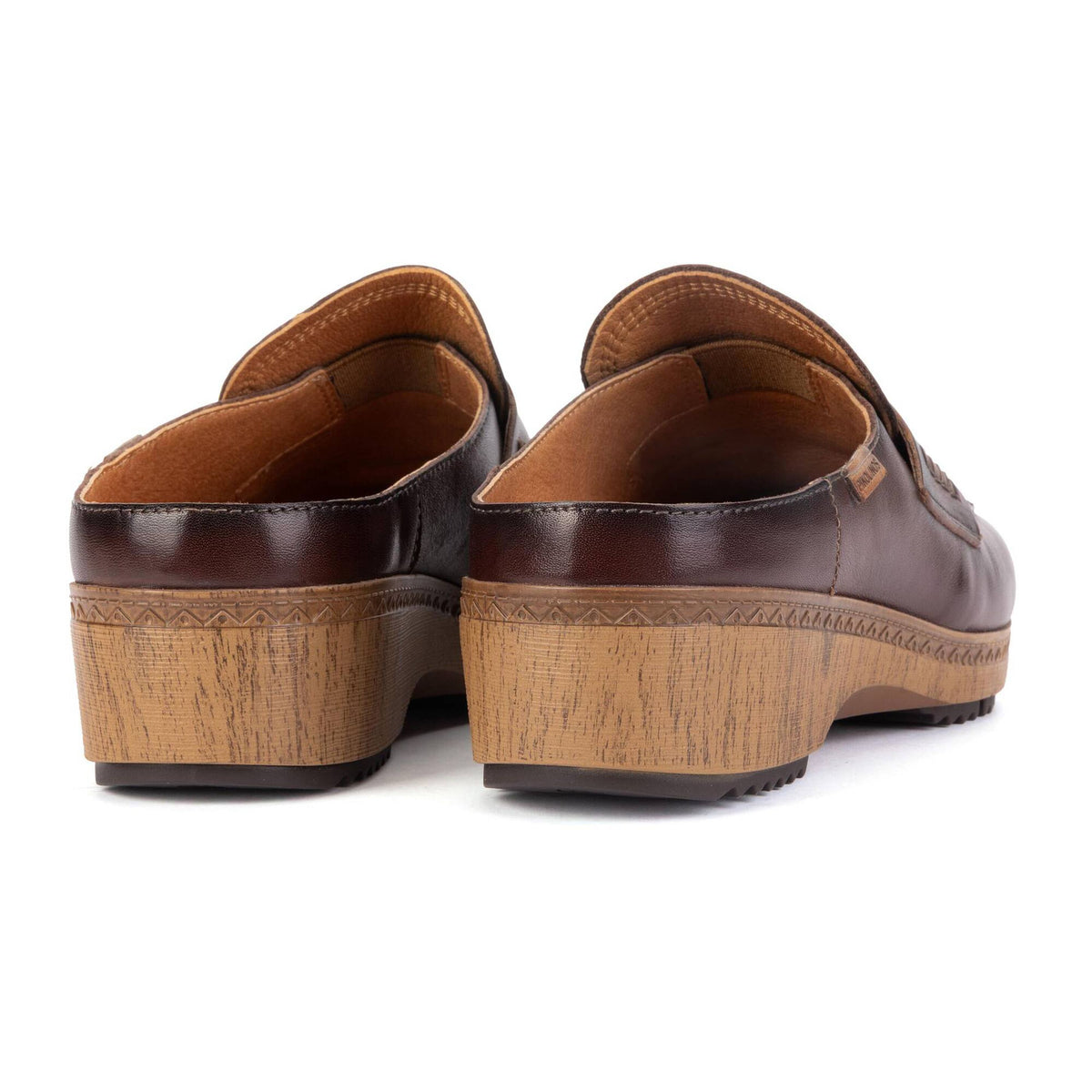 Pikolinos Granada Leather Clogs - Caoba