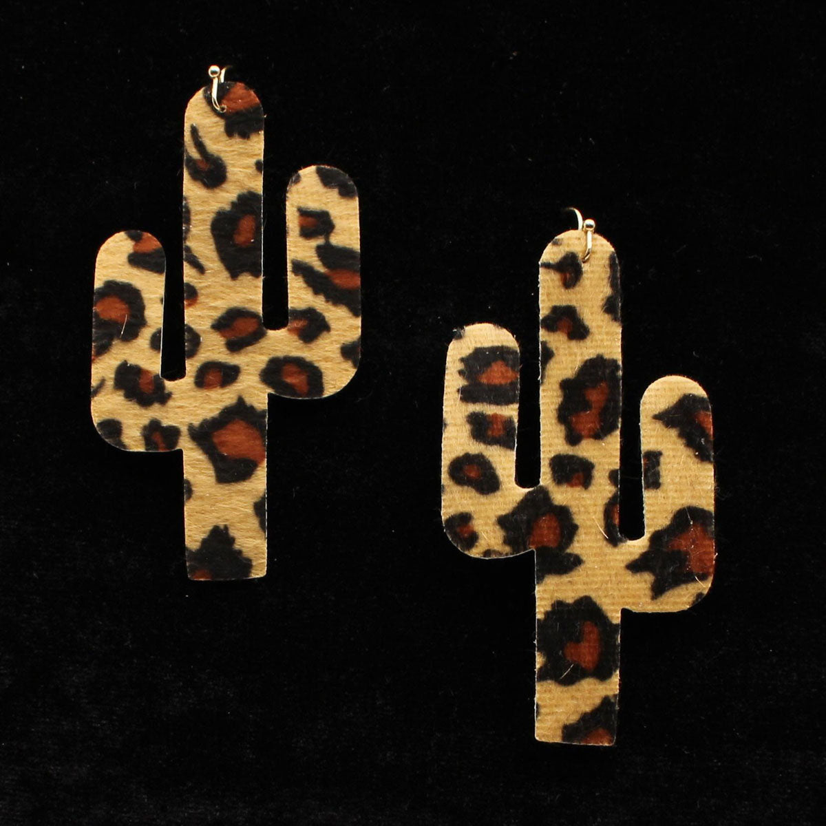 M&F Leopard Cactus Earrings