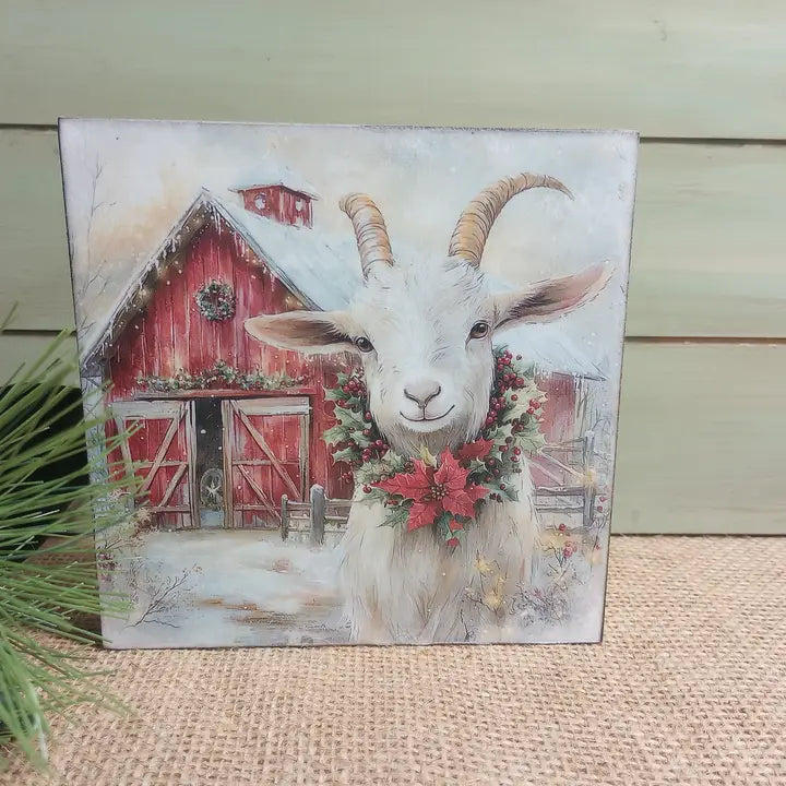 Bluegrass Burlap Olde Red Barn Wood Block
