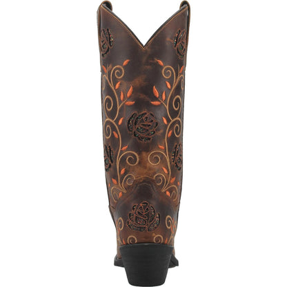 Laredo Brown Rose Snip Toe