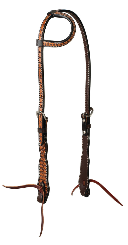 Weaver Floret Tooled Sliding Ear Headstall
