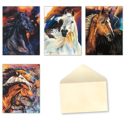 Leanin Tree 12 Notecards Pack Untamed Spirits