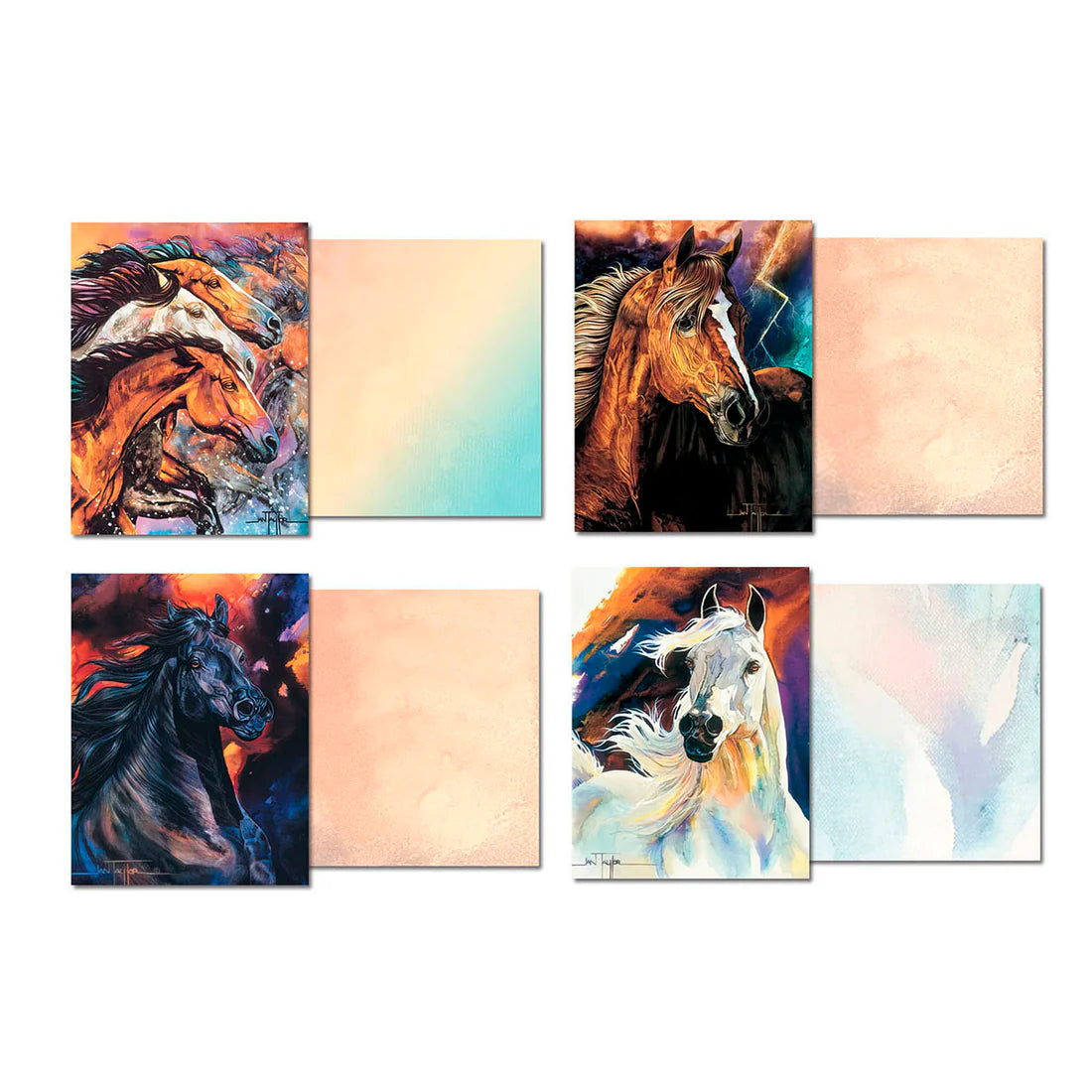 Leanin Tree 12 Notecards Pack Untamed Spirits