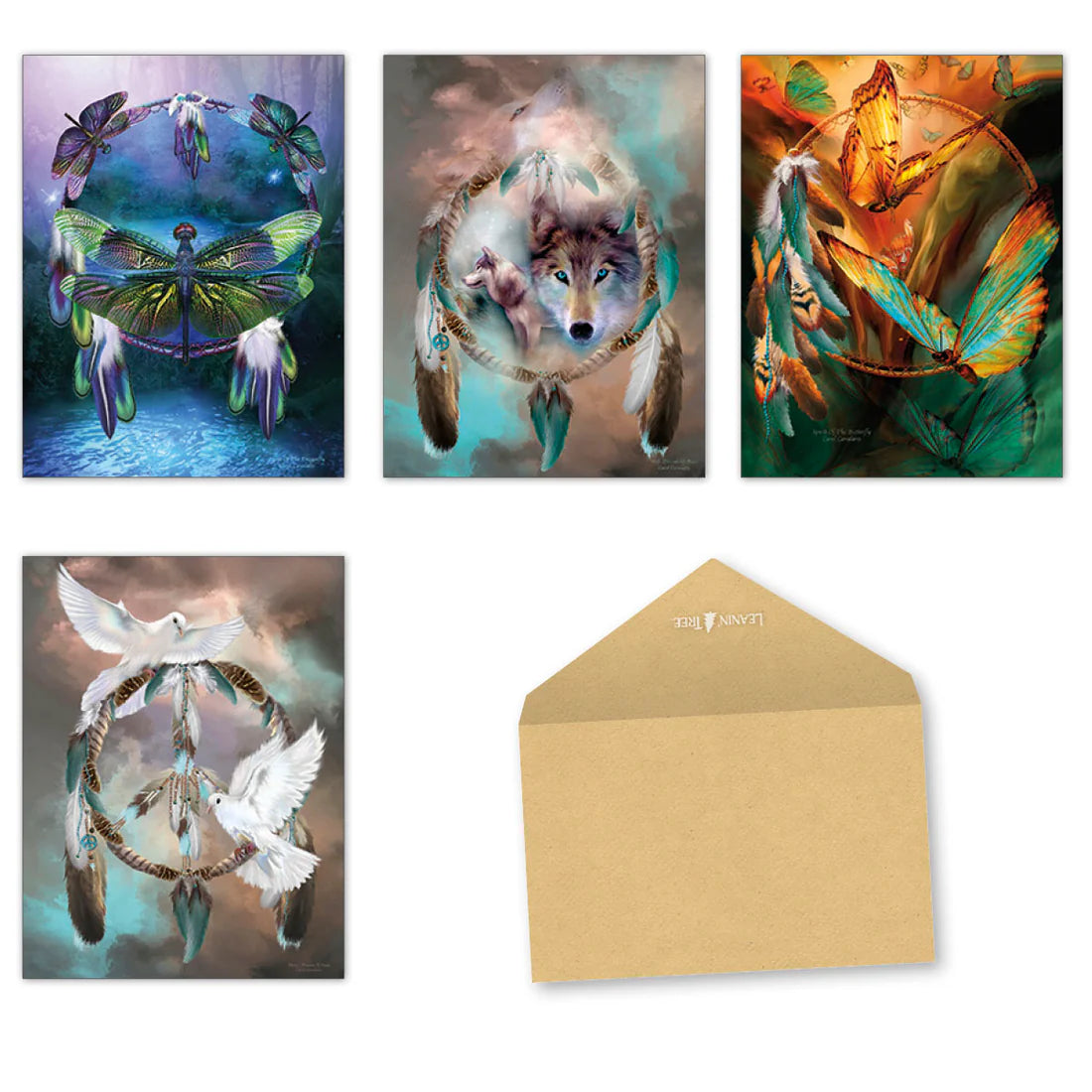 Leanin Tree 12 Notecards Pack Dreamcatchers