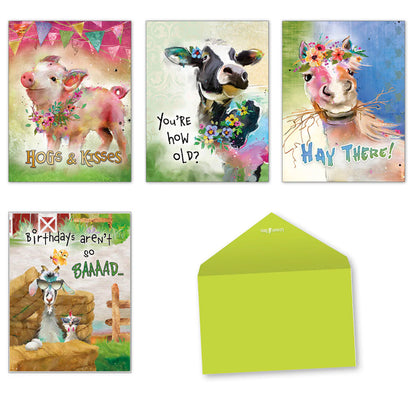 Leanin Tree 12 Notecards Pack Funny Farm