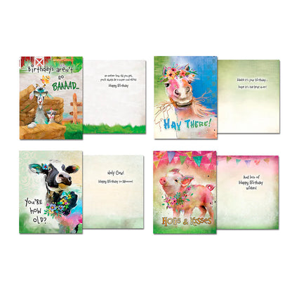 Leanin Tree 12 Notecards Pack Funny Farm