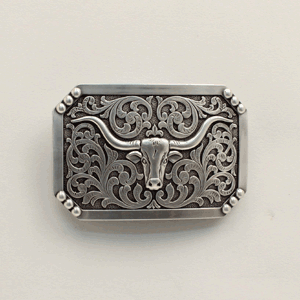 Nocona Rectangle Longhorn Buckle