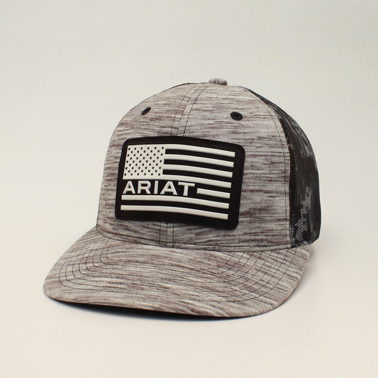 Ariat Snapback USA Flag Logo Grey