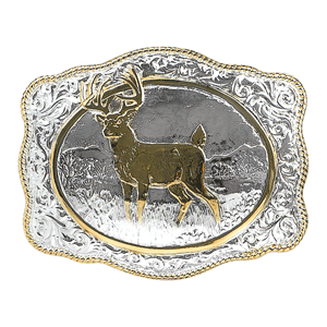 Nocona Rope Edge Gold Buck Buckle