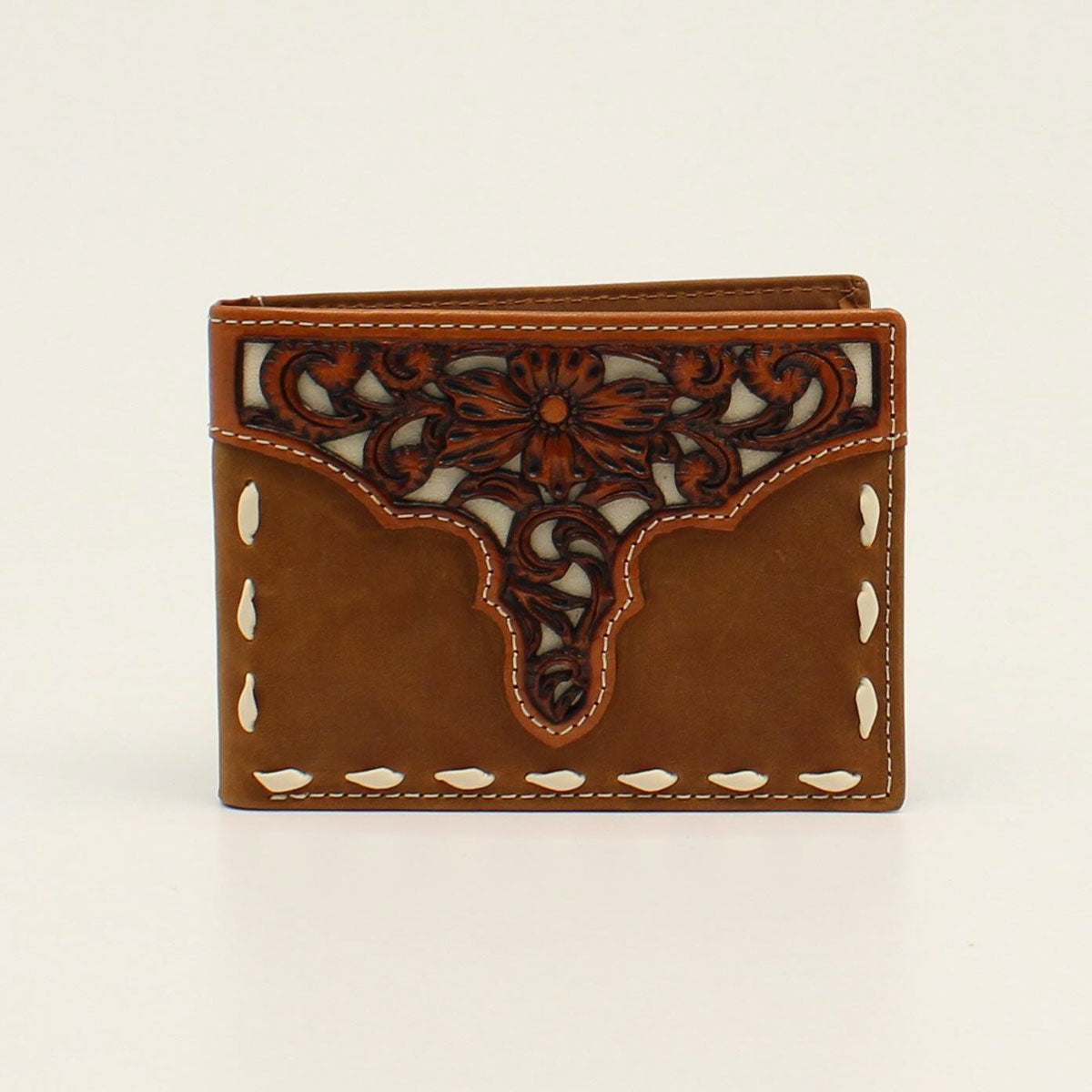 Ariat Cream Inlay/Whipstitch Bifold Wallet