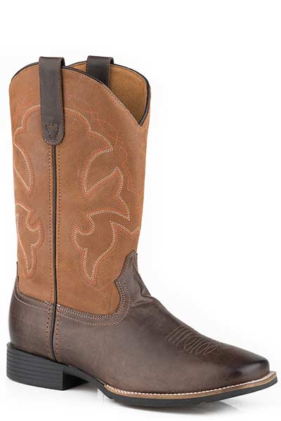 Roper Monterey Brown/Tan Square Toe