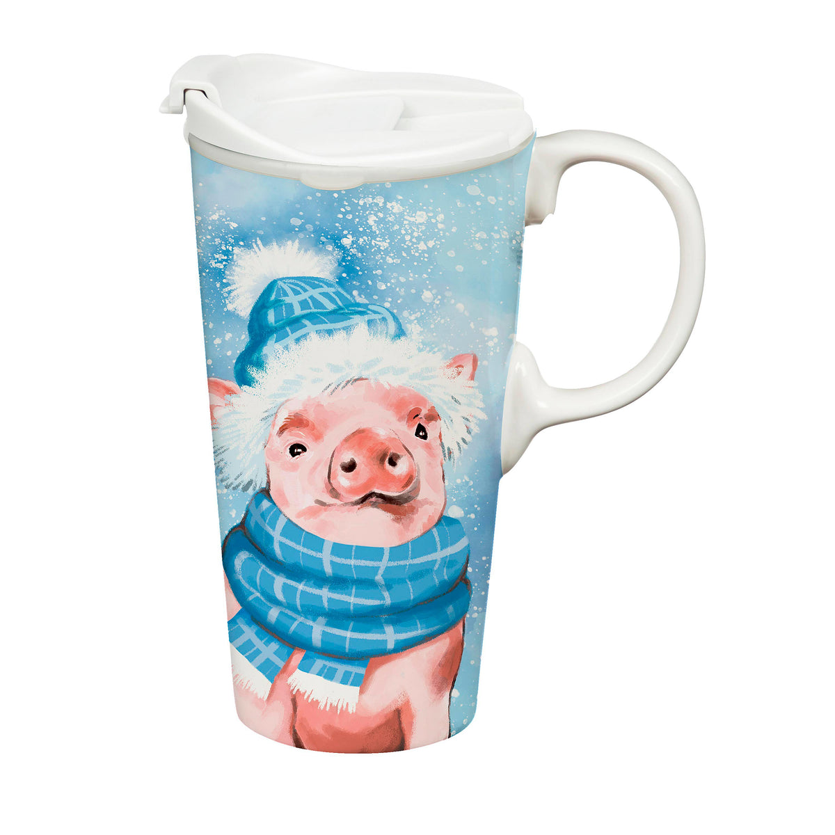 Evergreen Holiday Pig Travel Cup Ceramic Perfect Cup