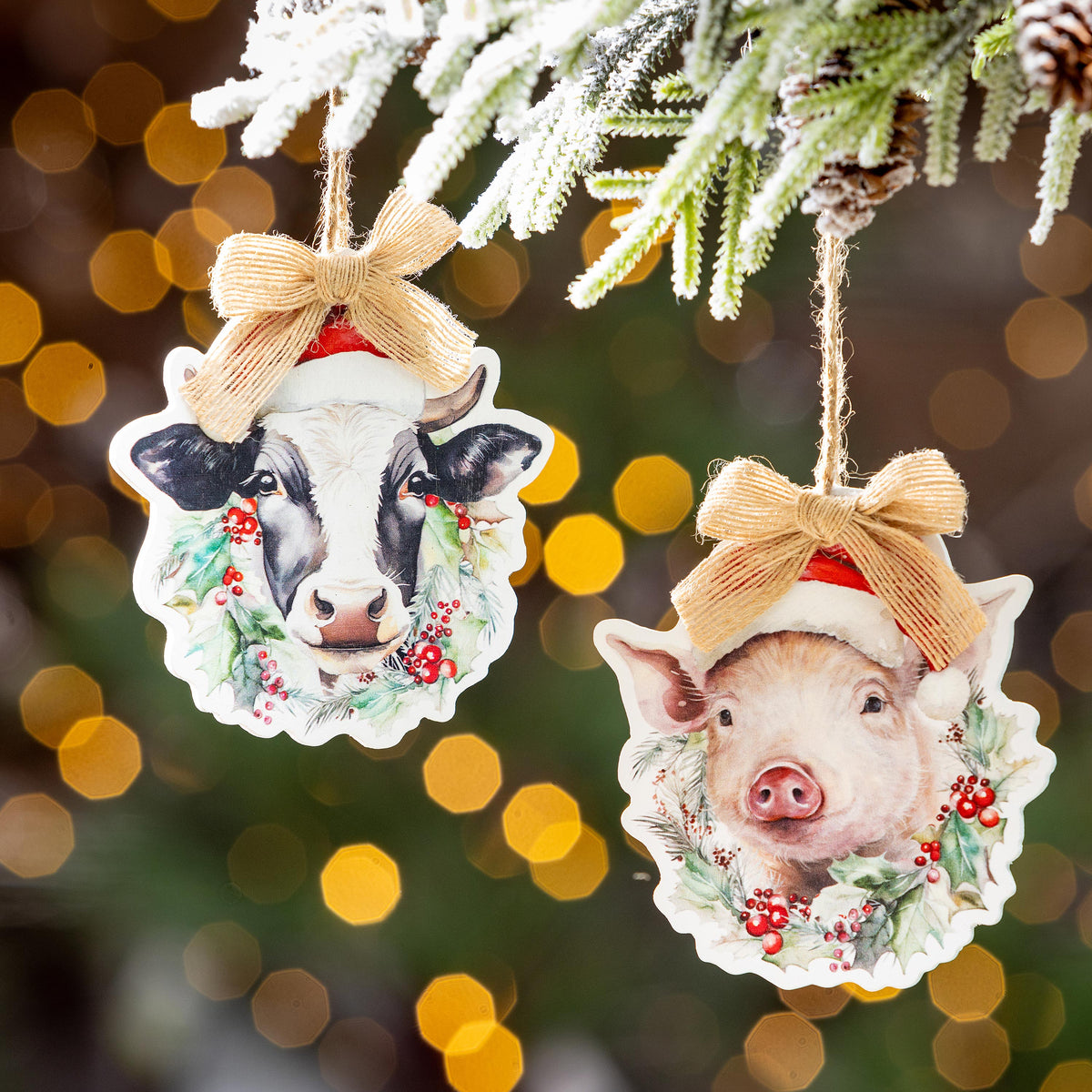 Evergreen Woodland Storybook Ornament Christmas Farm Animal