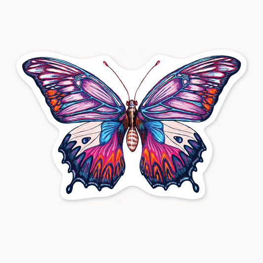 Nice Enough Stickers Electric Butterfly