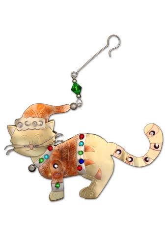Pilgrim Imports Festive Cat Ornament