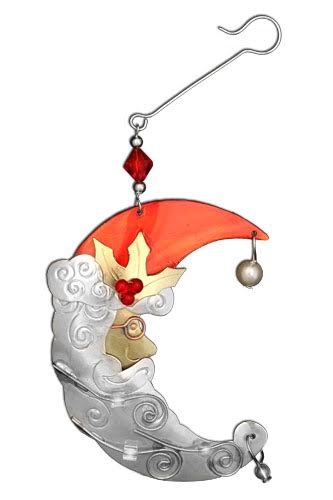 Pilgrim Imports Santa Moon Ornament