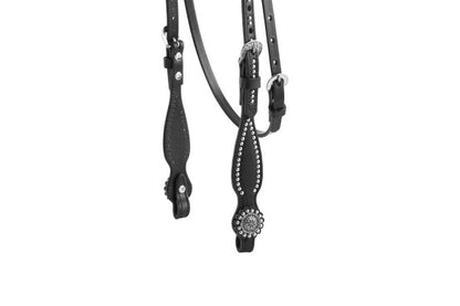 Weaver Back In Black Browband Headstall