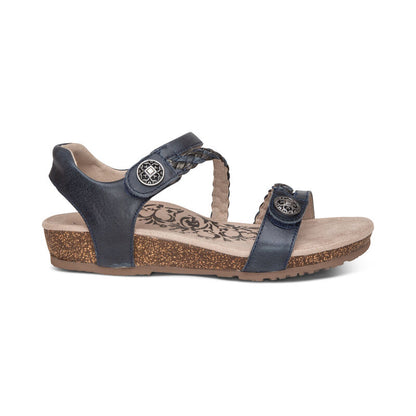 Aetrex Jillian Q Braid Navy