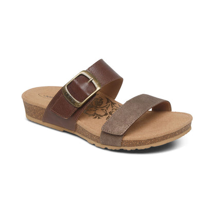 Aetrex Daisy Slide Brown