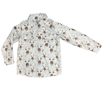 Shea Baby Longhorn Long Sleeve Pearl Snap