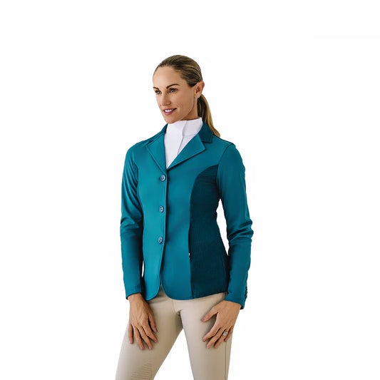 Ovation Ladies 3B Mesh Hybrid Show Coat Deep Teal