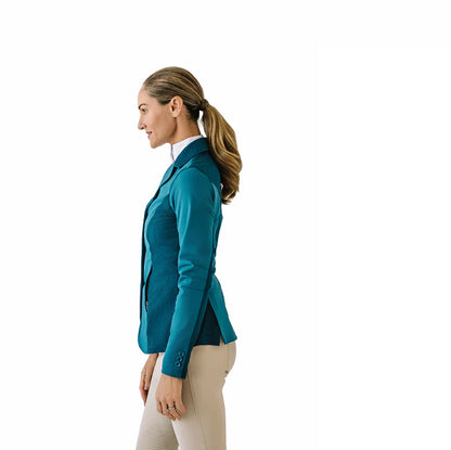 Ovation Ladies 3B Mesh Hybrid Show Coat Deep Teal