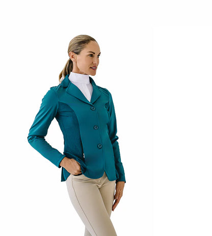 Ovation Ladies 3B Mesh Hybrid Show Coat Deep Teal