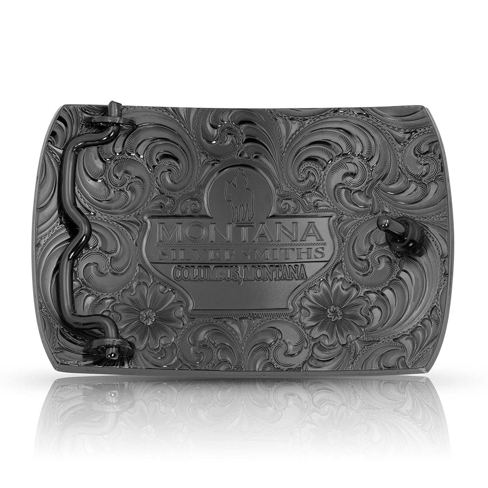 Montana River Rock Cascade Longhorn Buckle